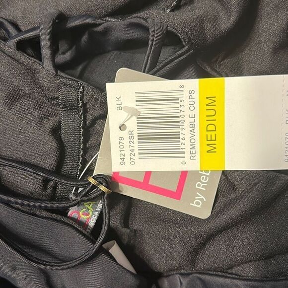 New. BECCA black plunge neck swimsuit. Medium - Picture 8 of 15